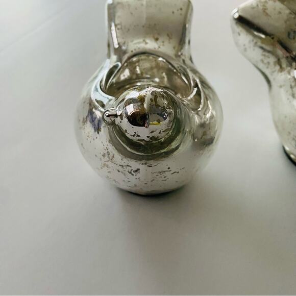 Casa Victor Alfaro | Mercury Glasd Bird Tea Light Pair GUC - Picture 2 of 7